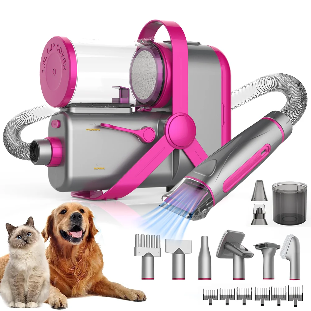 Intelligent 3 in One High Power Electric Pet Grooming Vacuum Cleaner Pet Hair Blower Clipper Nail Grinder for Dog and Cat