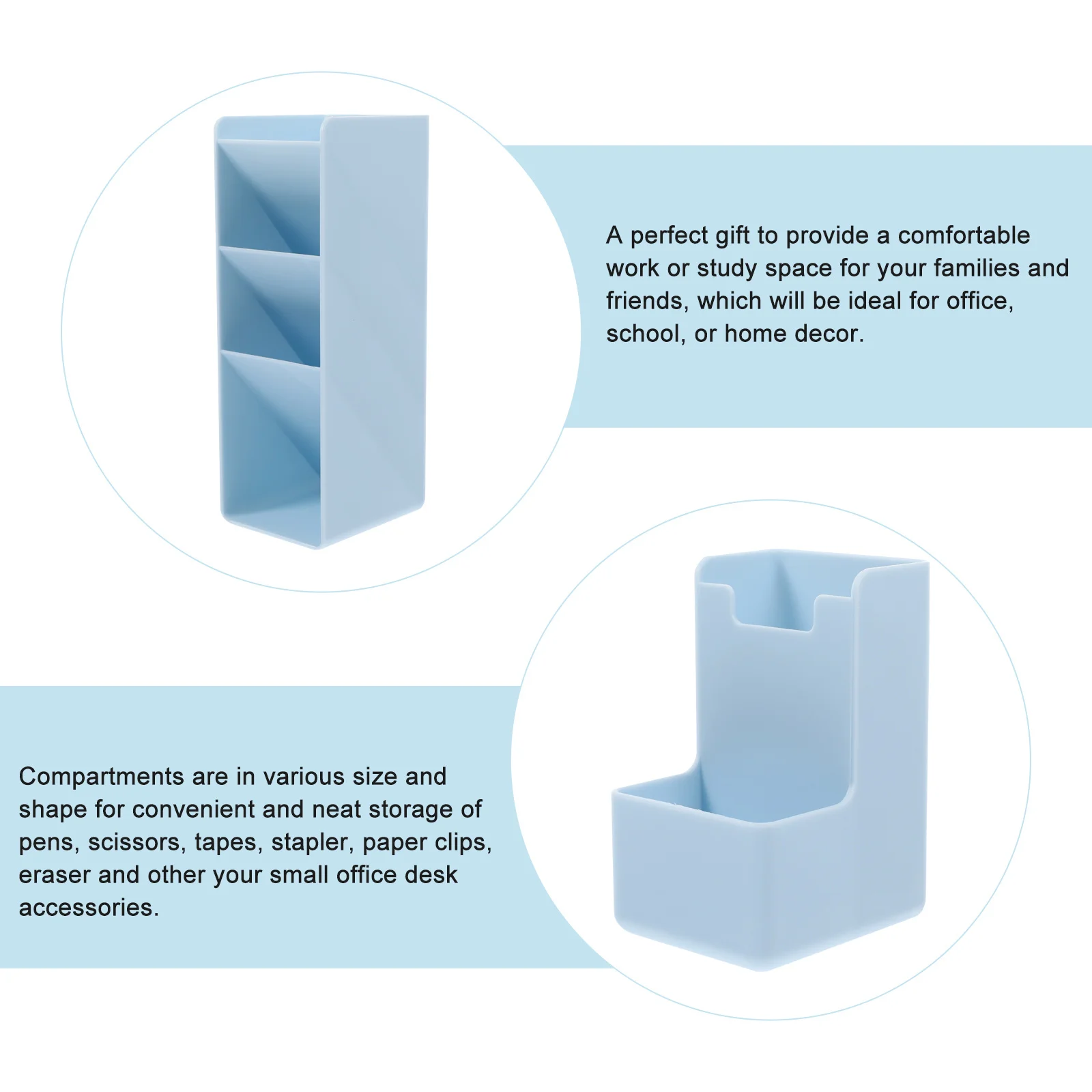 

1Pcs Multi-Functional Vertical Pen Container Pencil Holder Desktop Organizer Stationery Case Office Supplies Storage Box