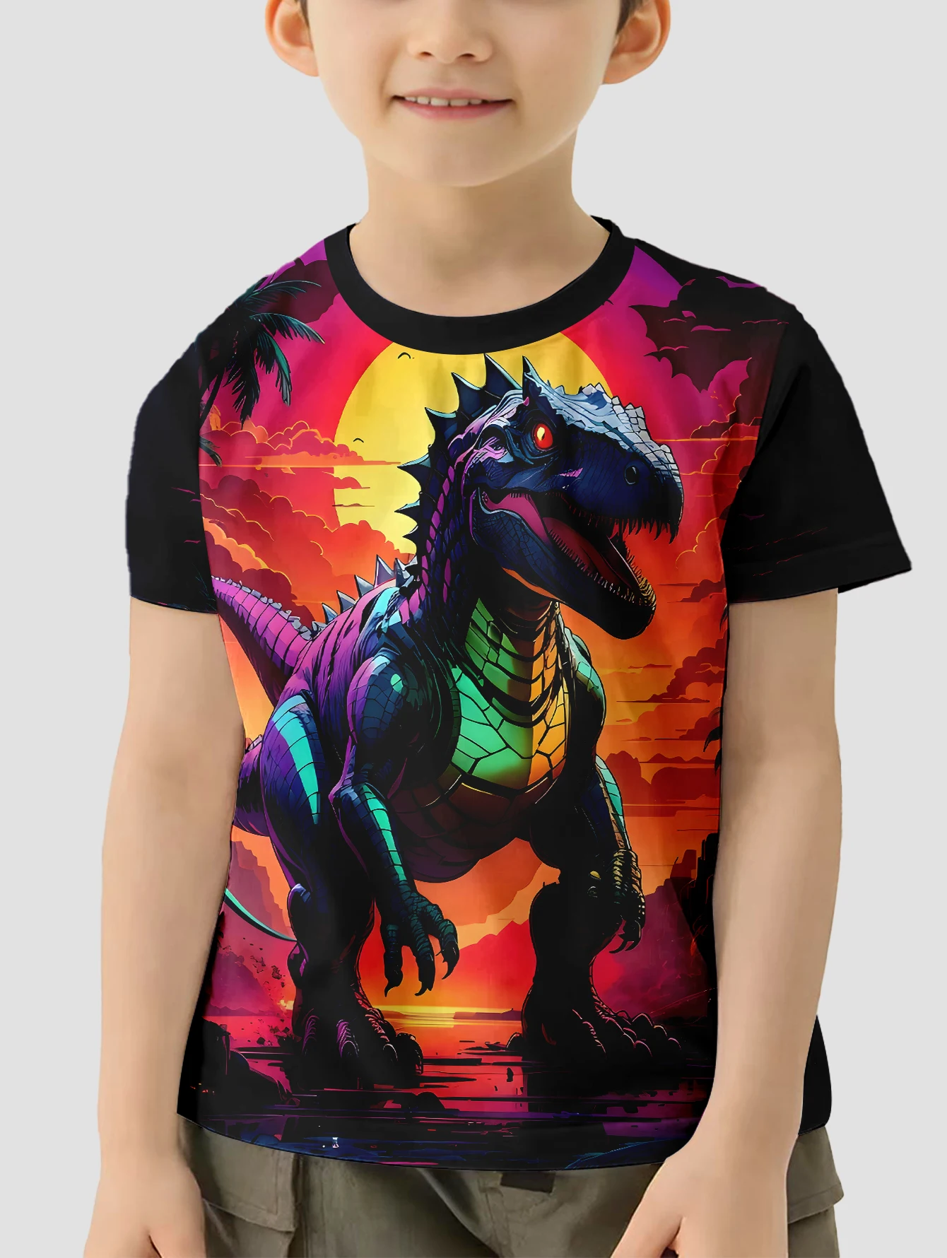 

Dinosaur 2024 Kids Clothes Clothing for Boys T Shirts Boy's Shirt T-shirts for Children Children's T-shirt Tops Short Sleeve