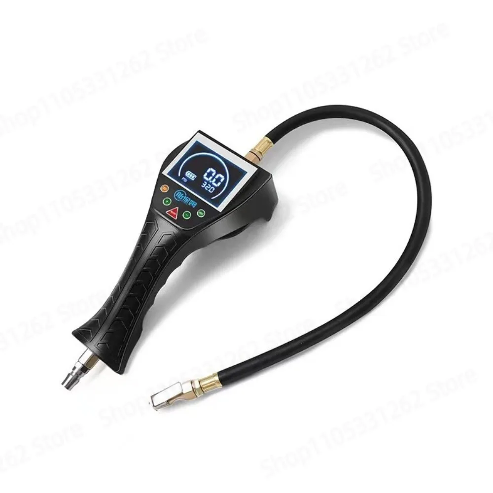 Automatic tire inflator preset pressure digital tire pressure gauge display kit set tool pack