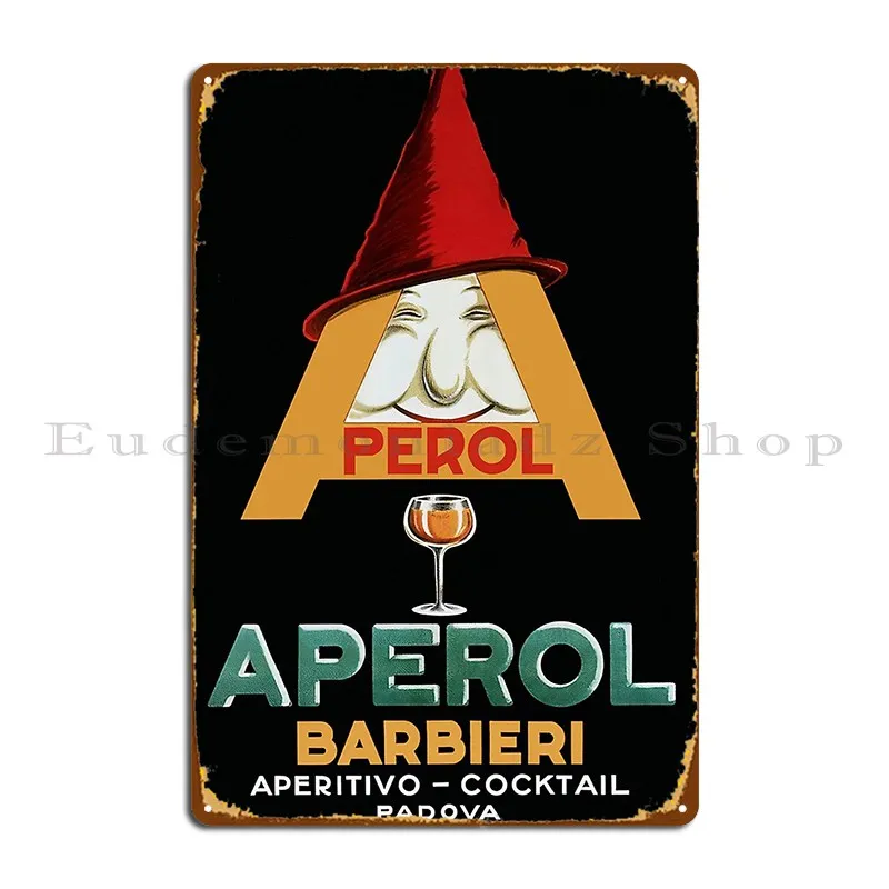 Vintage Poster Italy Drink Aperol Aperitivo Metal Signs Design Customized Vintage Kitchen Poster Tin Sign Poster