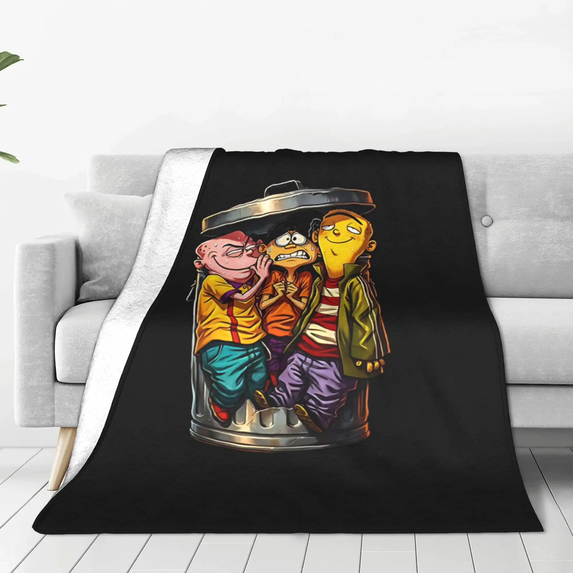 1PC Home Cute Room Decor funky graphic  Blanket Throw Blanket Ed  Edd  Eddy Novelty Warm Blanket All Season