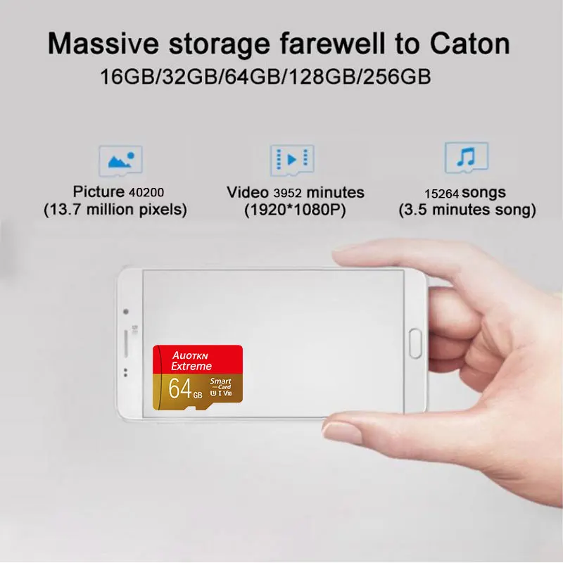 MicroTF Smart SD Card 8GB 16GB 32GB for CD Player High Speed Memory card Class10 64GB 128GB Mini SD Card 256GB Free Gift Adapter