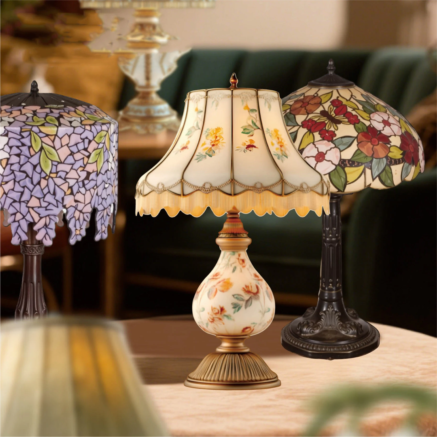 Retro Lantern Language Series Vintage Desk Lamp Landscape Sticker Creative DIY Journal Material Collage Stationery