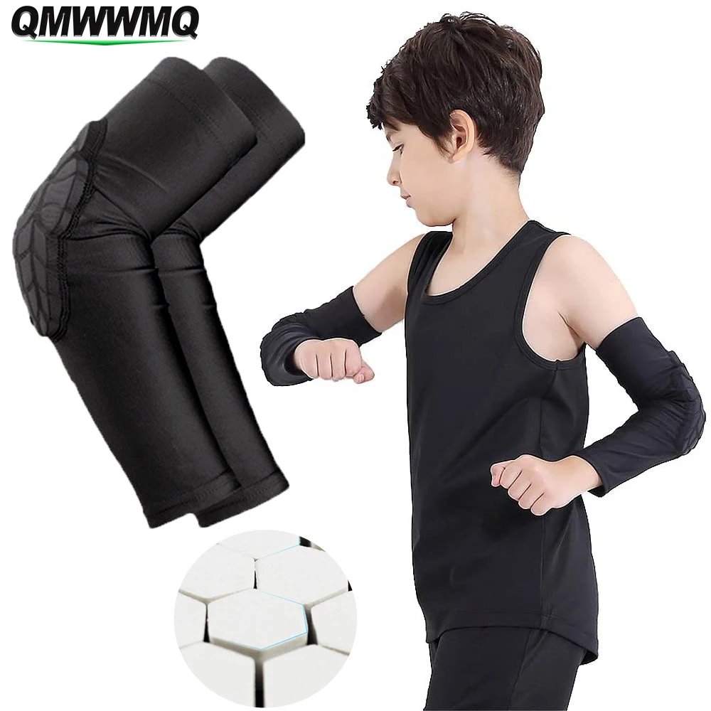 1Pcs/2Pcs Children Volleyball Arm Pads - Boys & Girls Compression Armour Protective Elbow Guard for Football Basketball Tennis