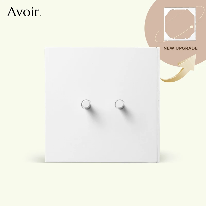 

Avoir Retro Toggle Switch Transparent And White Panel Wall Socket Lighting Dimmer French EU Power Outlet Usb Type C Charger Port