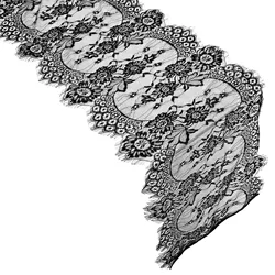 Black Elegant Lace Tablecloth Lace Tablecloth Decorative Runner Table Cover Household Supplies Wedding Party Tablecloth