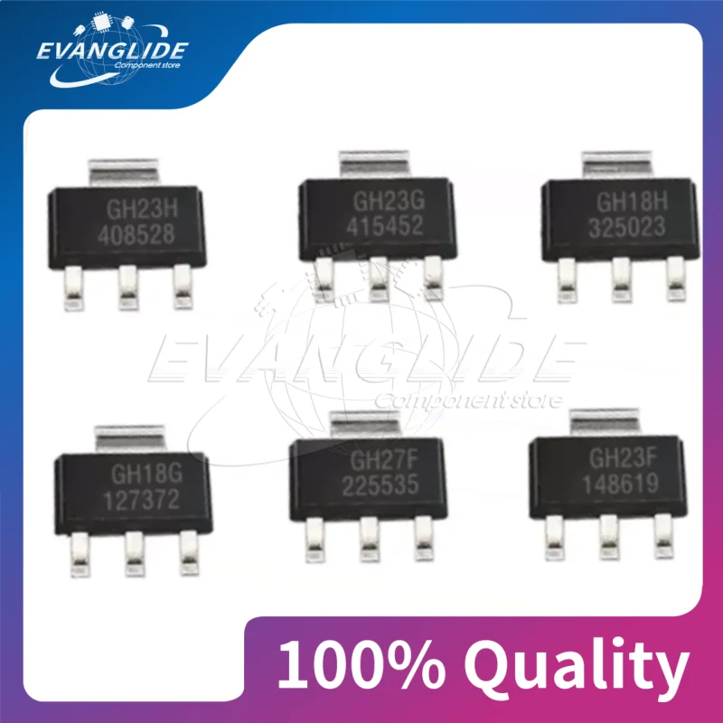 2 -100PCS/LOT MARK GH27G GH23G GH18G GH27F GH23F GH18H GH23H GH17R Voltage stabilizer SOT223