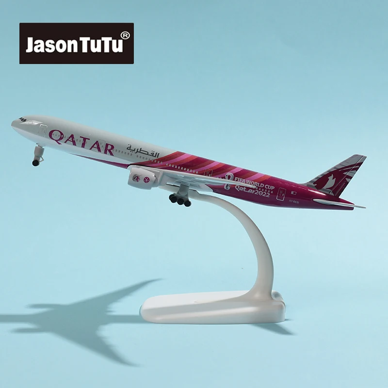 

JASON TUTU 18-20CM Qatar Airways Boeing 777 Airplane Model Diecast Metal Plane Aircraft Model Drop Shipping