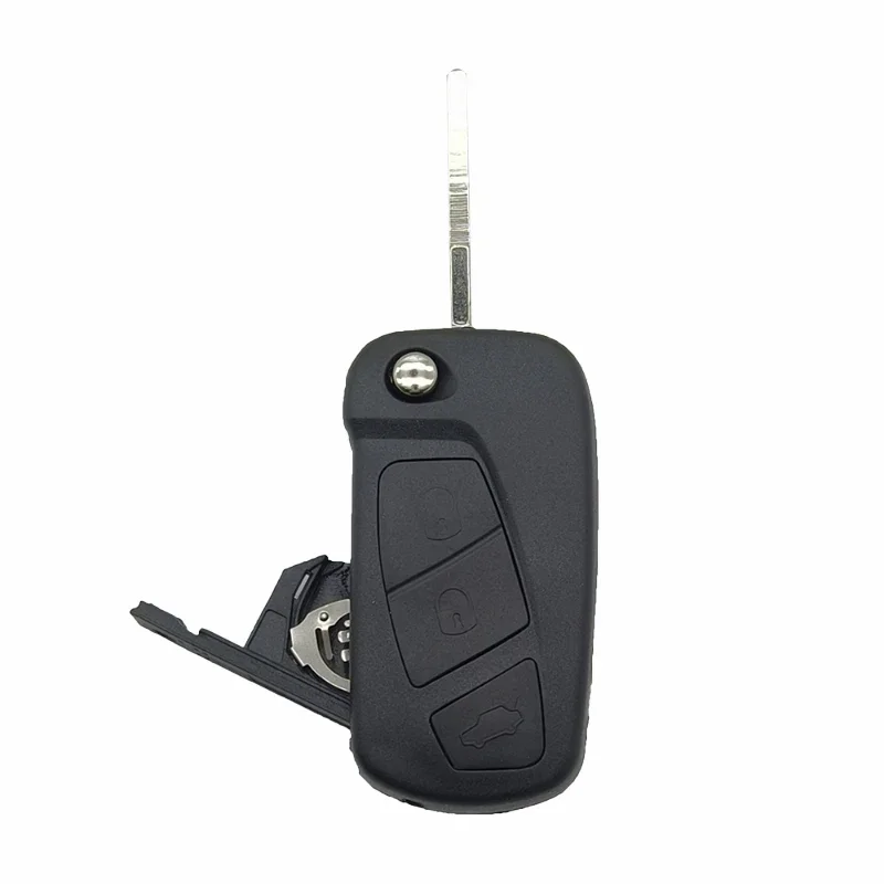 Cocolockey Folding Key Case Shell Fob for Ford KA MK2 2008-2016 3 Button Remote Flip Car Key Cover Repair Replacement