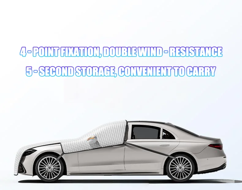 Vergrößern Sie die Auto-Schneedecke, 7-lagige Winter-Windschutzscheibe, Schneeschild, winddicht, wasserdicht, für Autofenster, Eisabdeckung, universell für SUV-Limousine – Detail 15