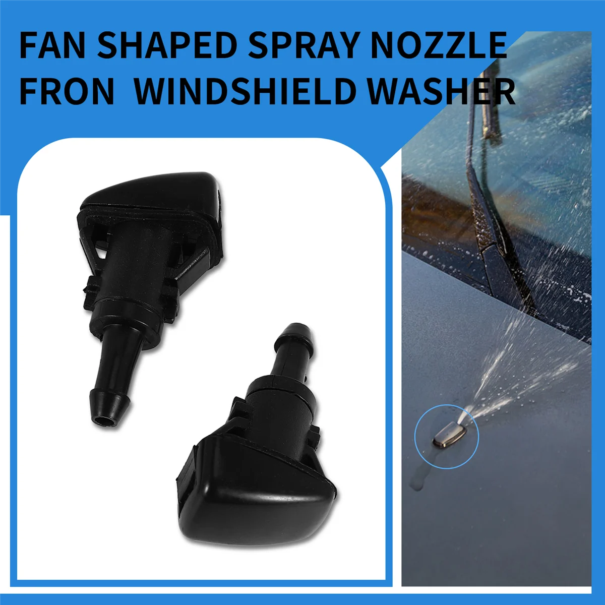 4 Pack Front Windshield Washer Nozzles Wiper Spray Kit Replacement for Chrysler Dodge Ram 5116079AA,4805742AB,5303833AA