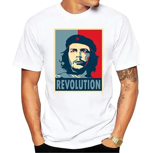 Short Sleeve Casual Tee Shirts Cool Design Tops 2024 Men New Fashion Che Guevara and Fidel Castro Printed 3D T-shirt