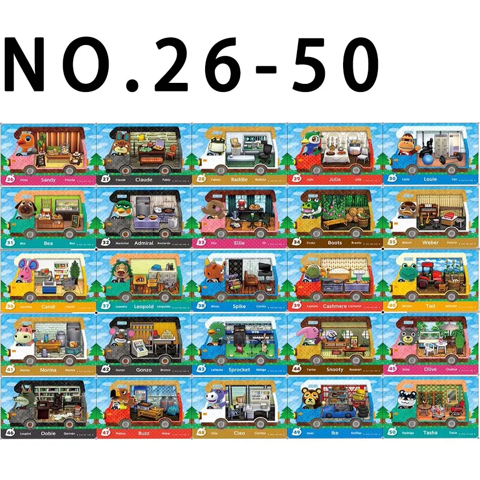 2025 nouvelle carte Amxxbo chaude 001-400 Animal Crossing nouveaux Horizons Amxxbo nouvelle carte feuille NS commutateur carte nfc