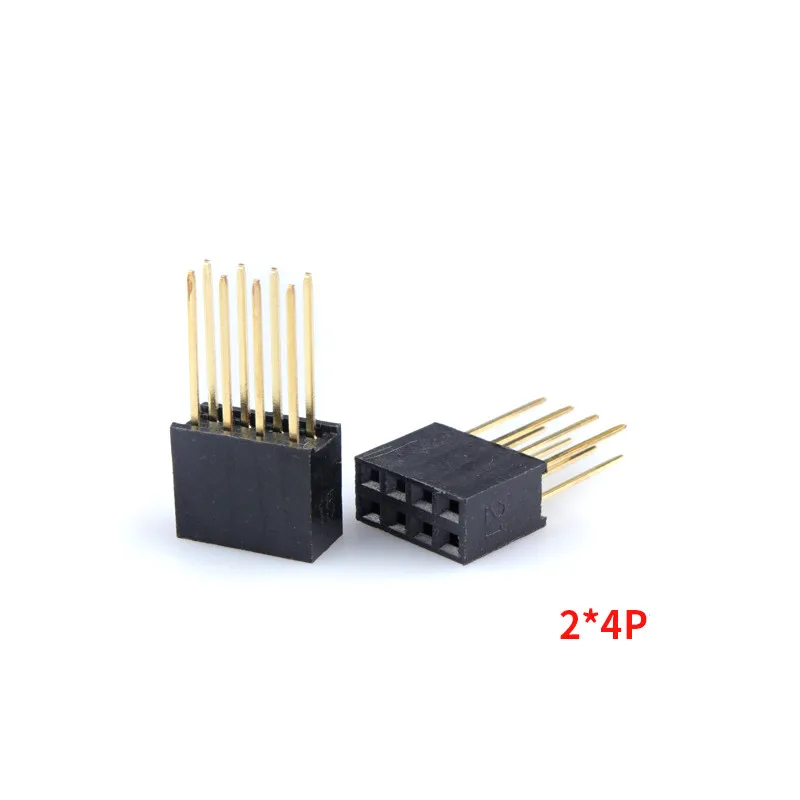 10PCS 2,54mm Zweireihig Weibliche Lange Pin 11mm Abtrünnigen PCB Board Pin Header Buchse Stecker 2x3 2x4 2x6 2x8 2x10 2x18 2x20 Pins