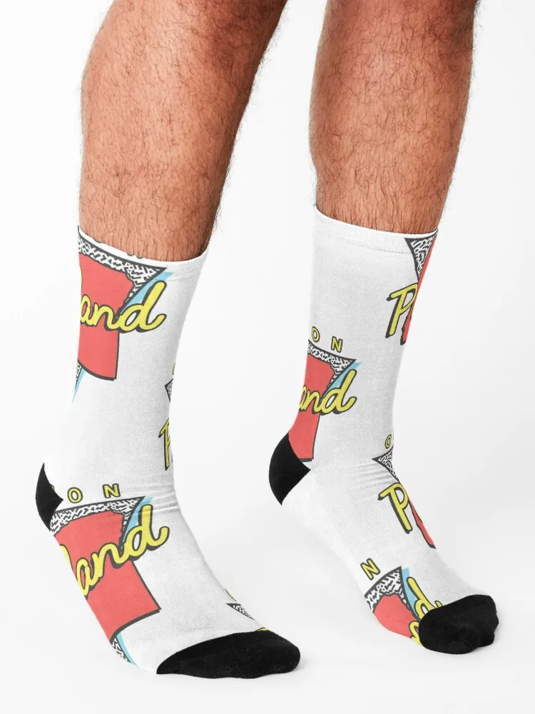 Portland Oregon Souvenirs OR Retro Triangle Socks Toe sports halloween anti slip football anti-slip Ladies Socks Men's