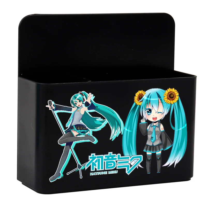 初音ミク磁気ペンホルダー漫画ホワイトボードマーカーオーガナイザー冷蔵庫冷蔵庫磁気マルチコンパートメント収納ボックス