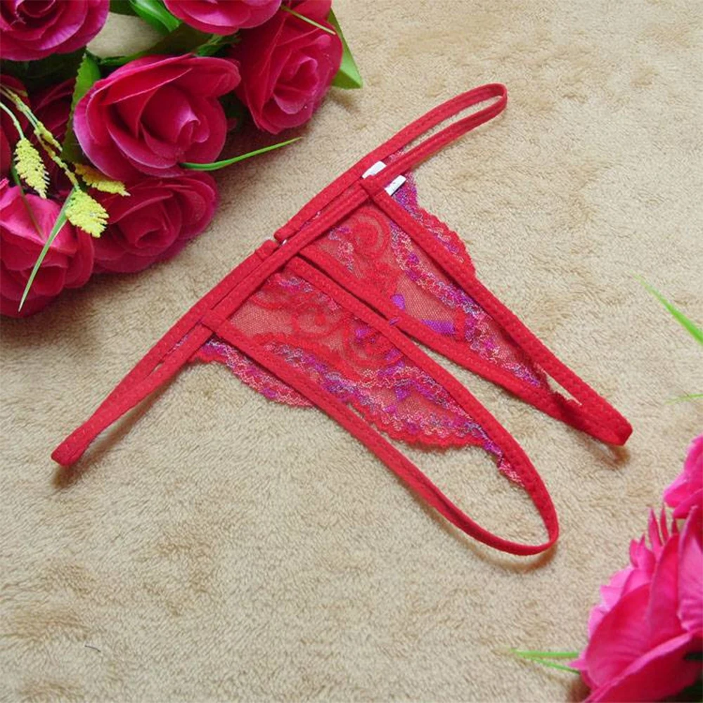 Sexy Lace V-String Crotchles Calcinhas para Mulheres, G-string Lingerie, Thongs, Roupa Interior