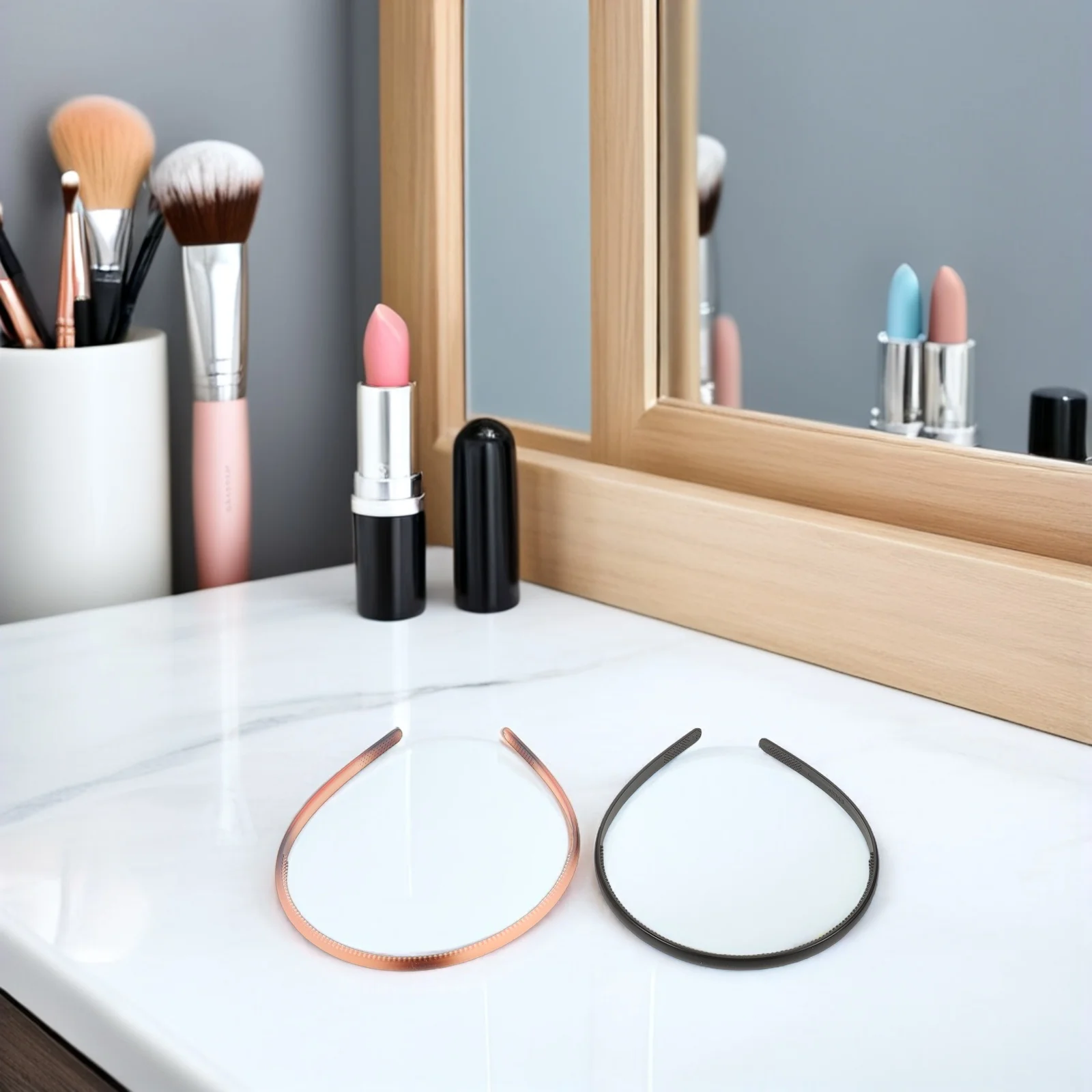 

18pcs Retro Vintage Headband Set Thin Plastic Hair Hoop With Anti-Slip Teeth French Style Comb For Party Daily Use Women Hair