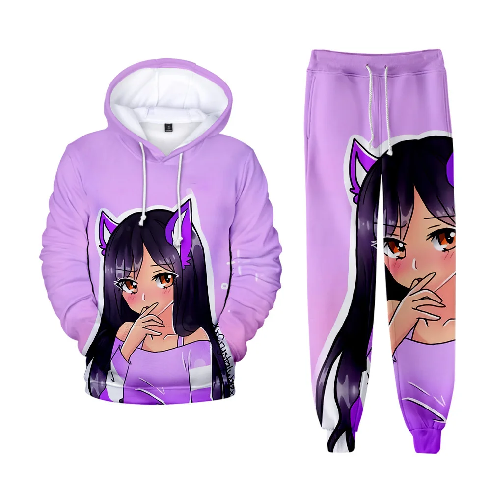 Anime Aphmau Merch 3D Print kids Tracksuit Set Casual Hoodie+Pants 2pcs Sets Spring Autumn Oversized Sweatshirt Fashion Clothes