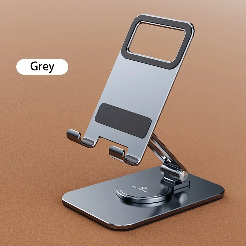 360° Metal Desk Mobile KutumyQC Phone Holder Stand For iPhone pad Adjustable Desktop Tablet Holder Cell Phone Stand