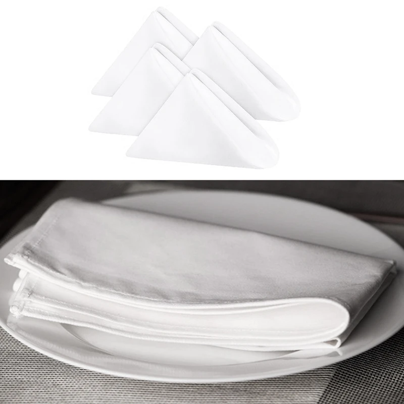 Cloth Napkins Cotton Dinner Napkins With Hemmed Edges, Washable Napkins Perfect For Parties, Weddings And Dinners