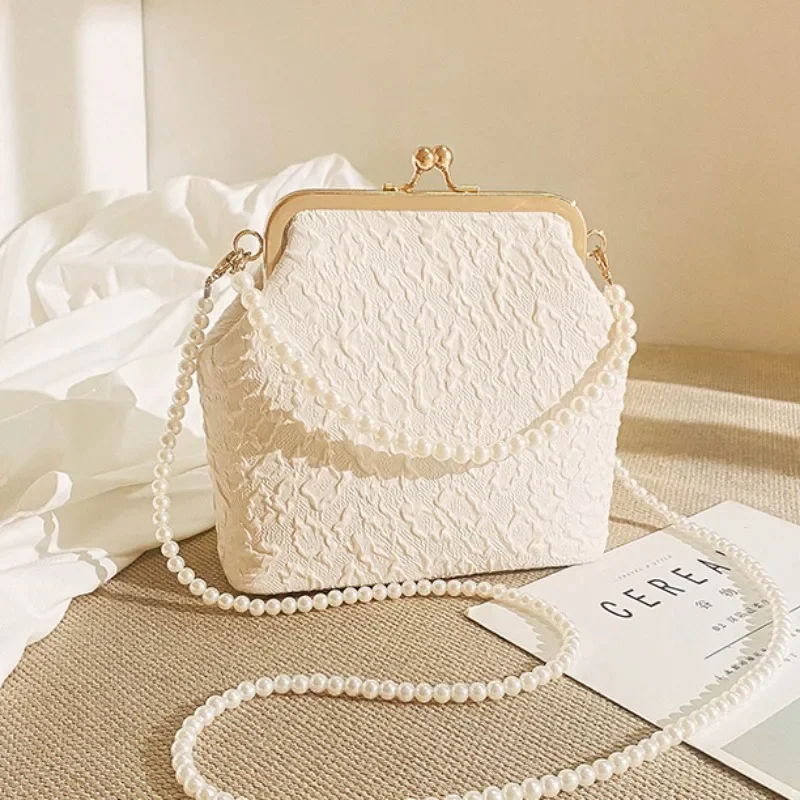 Cheongsam Bag 2024 New Pearl Crossbody Bag Delicacy Handbag Summer All-match Cell Phone Fashion Sense of Advanced