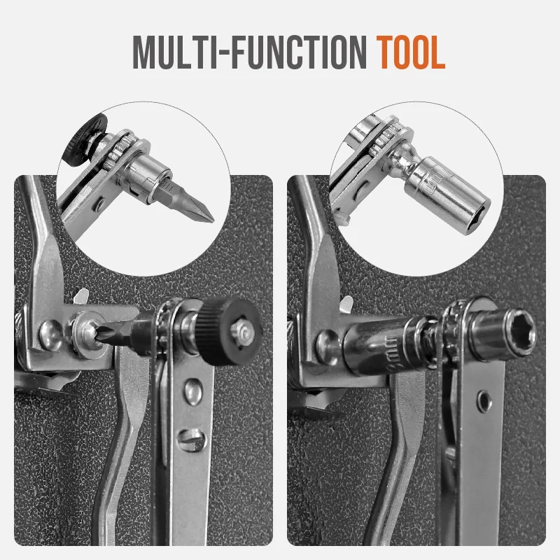 Combination Ratchet Wrench Magnetic Ratchet Wrench Ratchet Quick Release Home Grip Screwdriver Bit Key Drill Set For Car Vehicle