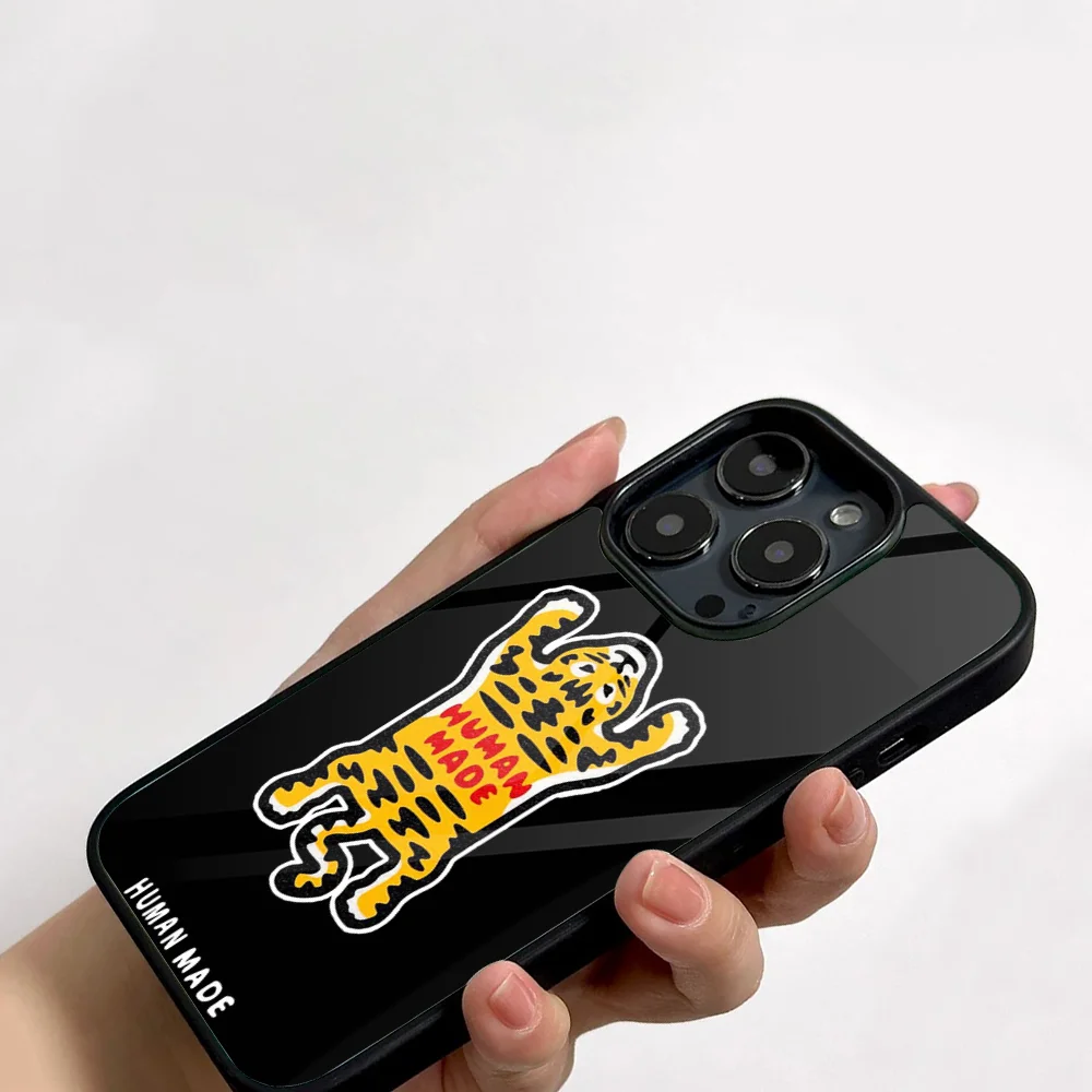 Модный H-Human M-Made чехол для телефона Nigo для IPhone 11 12 13 14 15 16 Plus Pro Max, зеркальный акриловый чехол из поликарбоната и ТПУ