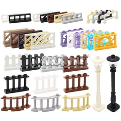 Marumine 30PCS MOC Bricks City Fence Accessories Railing Stairs House Pieces Garden Military Building Blocks Parts 30056 33303