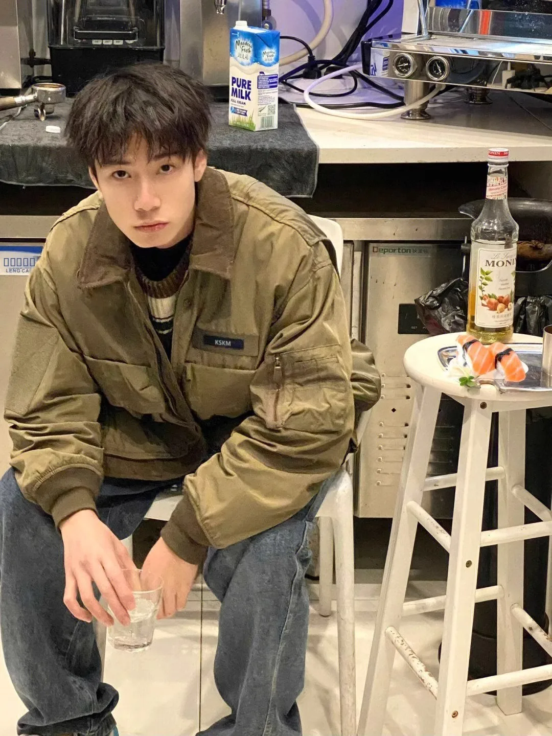 

Retro American Sle Thiened Cotton Jaet Baseball Sle for Couples Women's Version Winter Warm een Military Workwear Coat