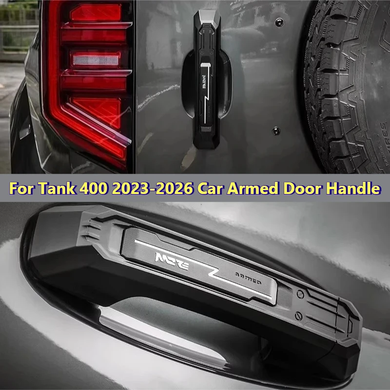 

For Tank 400 2023-2026 5Pcs Car Door Handle Upgraded Aluminum Alloy Door Pull Car Door Decoration Sticker Tailgate Handle Cover