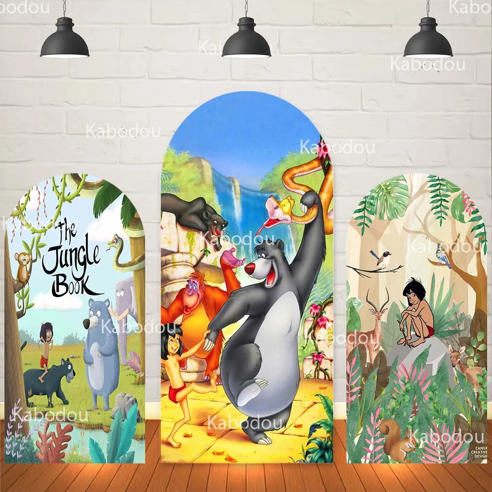 The Jungle Book Backdrop Arch Cover Boys Birthday Party Decoration Baby Shower Photography Background Studio Prop
