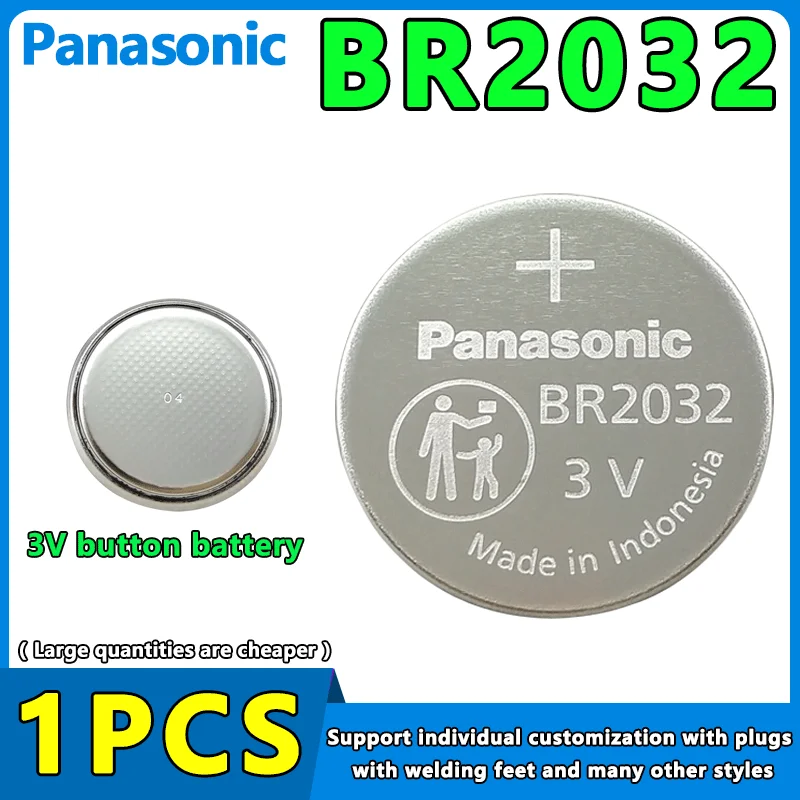 Panasonic New BR2032 3V Rechargeable Lithium Button Cell For Watch Remote Control Electronic Toy Replaces DL2032 ECR2032 ML2032