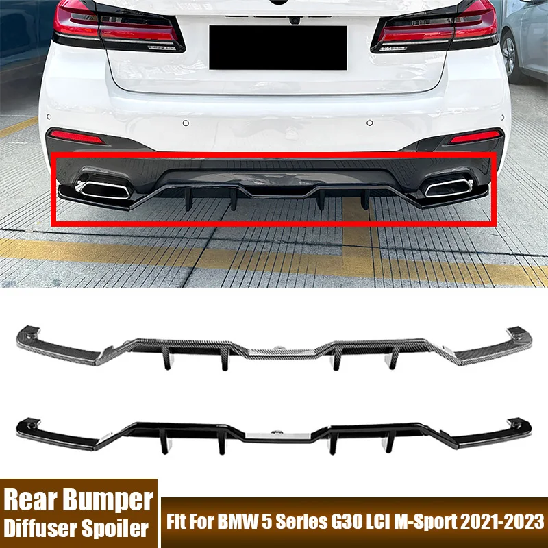 

Car Modification Accessories Rear Lower Lip Diffuser Spoiler Trim Frame For BMW 5 Series G30 LCI M-Sport 2018-2020 / 2021-2023