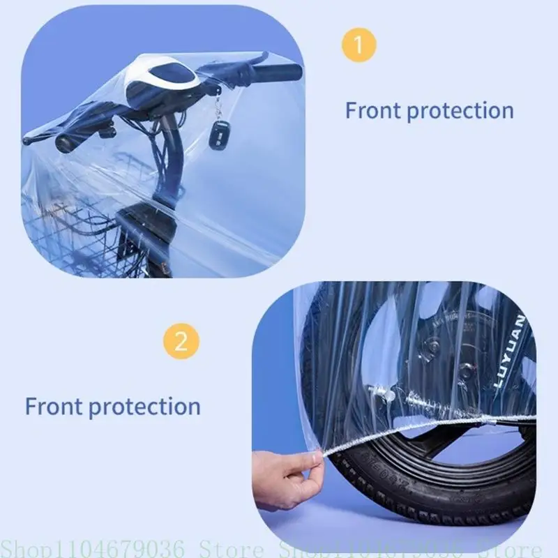 Capa descartável para motocicleta, à prova d'água, fechada, interna e externa, à prova chuva, scooter elétrica, protetor à prova poeira