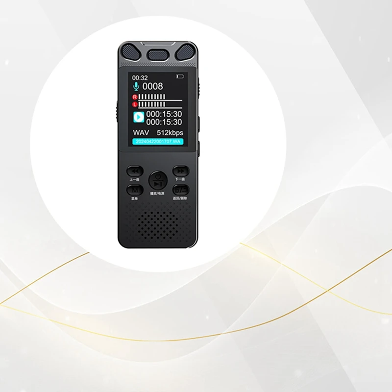 Digital Voice Recorder Voice Activated Recorder 100Hours HD Noise-Canceling Audio With MIC For Lecture A-B Repeat A