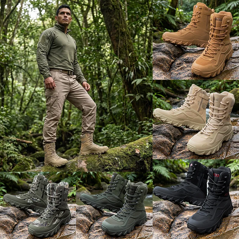 Men Tactical Boot Outdoor Ultrallight Safety Ankle Breathable Male Army Boots Lace Up High Quality Rapid Response Desert Boot view 6