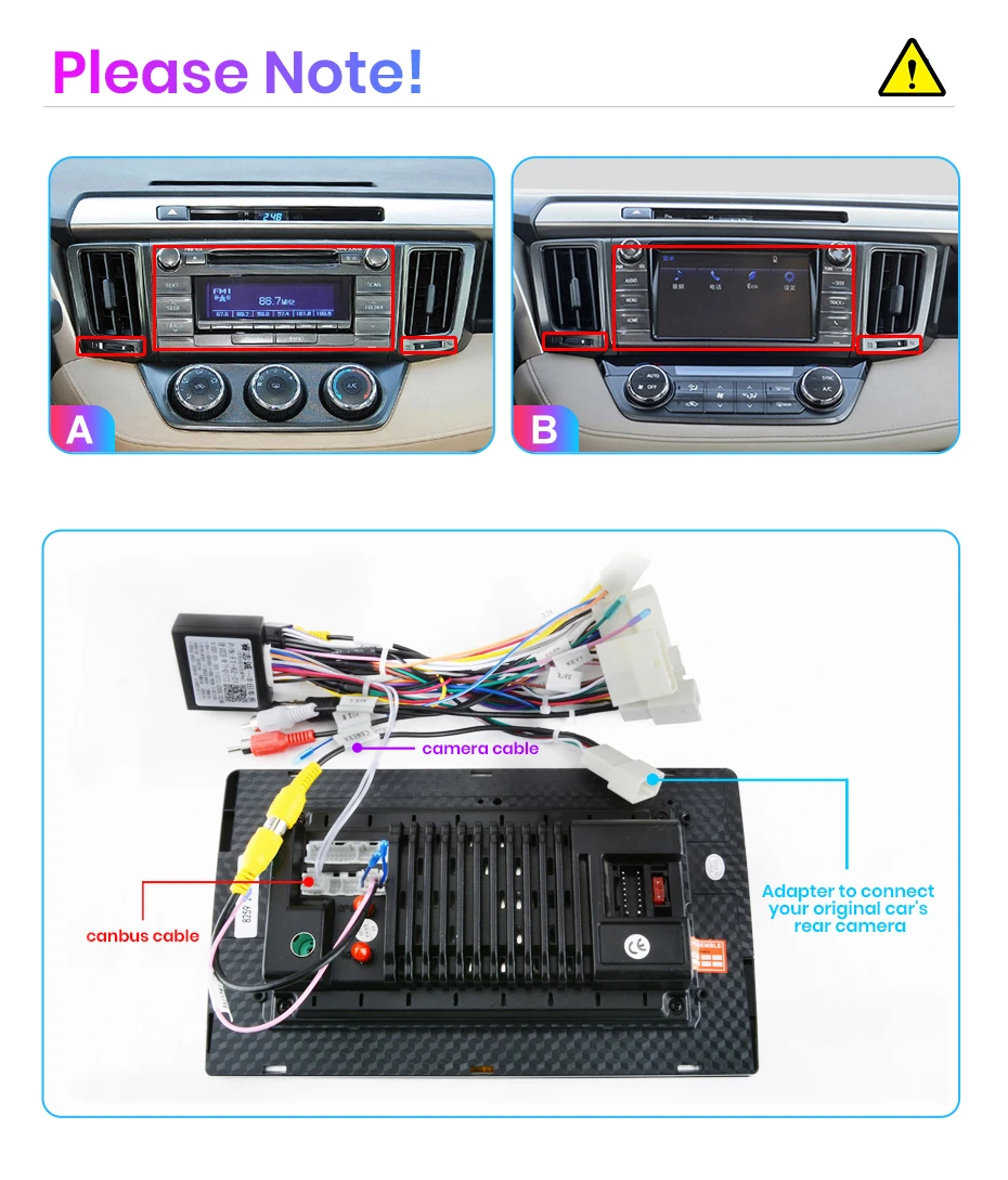 Junsun Kabelloses CarPlay Android Auto Autoradio für Toyota RAV4 RAV 4 2012 2013 - 2018 2 DIN Multimedia-Stereoanlage mit integriertem Lüfter GPS-Navigation SWC Bluetooth FM RDS DSP IPS-Bildschirm Intelligente Autosysteme 4G WiFi 8-Kern Plug&Play Haupteinheit – Detail 1