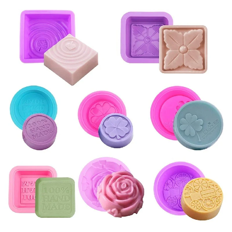 Multi Style Clover Silicone Soap Mold Flower Candle Resin Plaster Mould Chocolate Cake Making Tool Home Decor Mother‘s Day Gifts