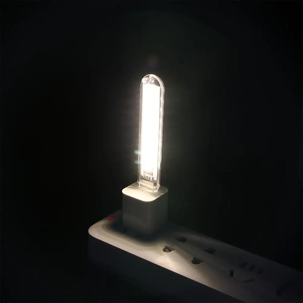 Portátil para banco de energía blanco cálido 3LEDs Mini luz USB 5V lámpara de lectura de libros luz de libro USB luz nocturna luces LED USB