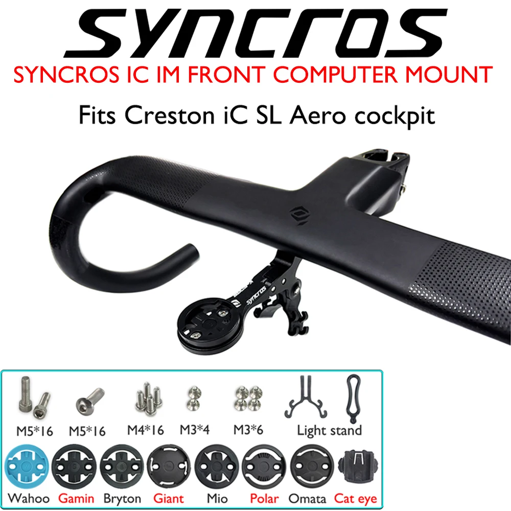 

Syncros CNC Alloy Bike Computer Stand Universal GPS Mount for CRESTON IC SL AERO Road Handlebar, Ultralight Cycling Accessories