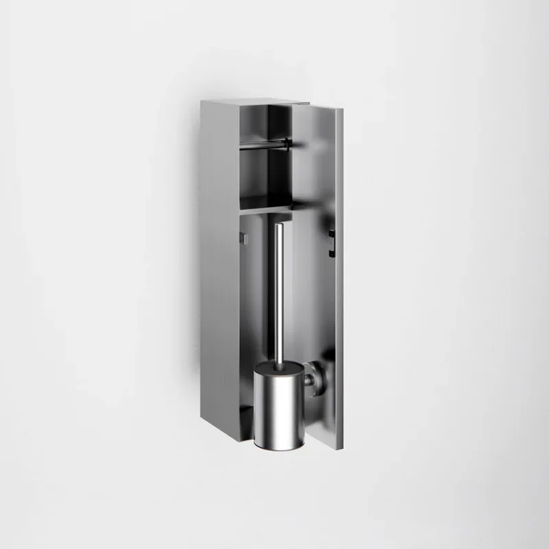 Layered Shelf Storage Holder for and Tissue Box, In‑Wall Storage Accessory，Embedded Recessed Wall Niche 304 Stainless Steel