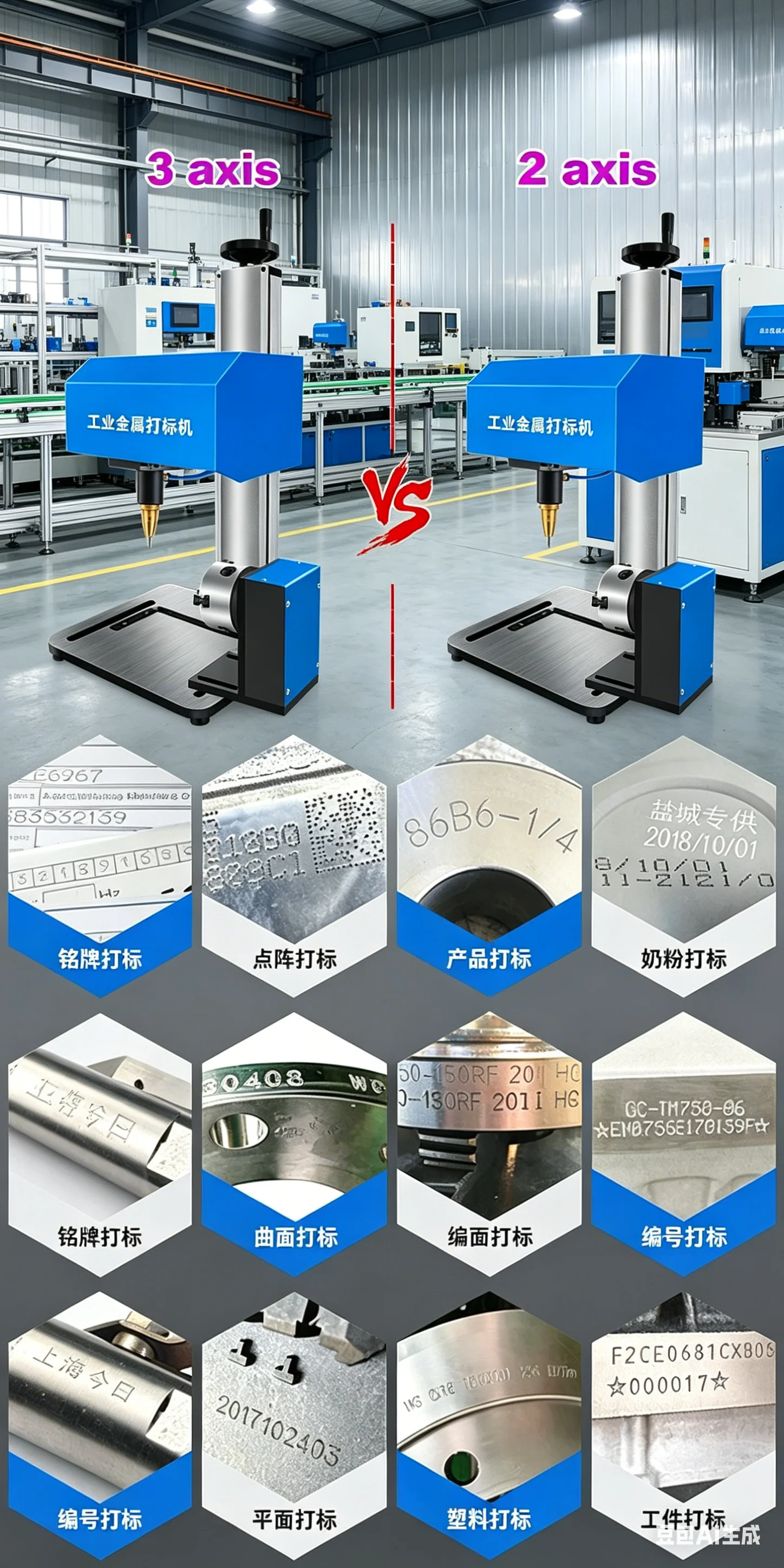 Hand-held Electric Pneumatic Metal Signage Nameplate Marking Machine Engraver 170x110mm Touch Screen 3 Axis for Cylinder Number