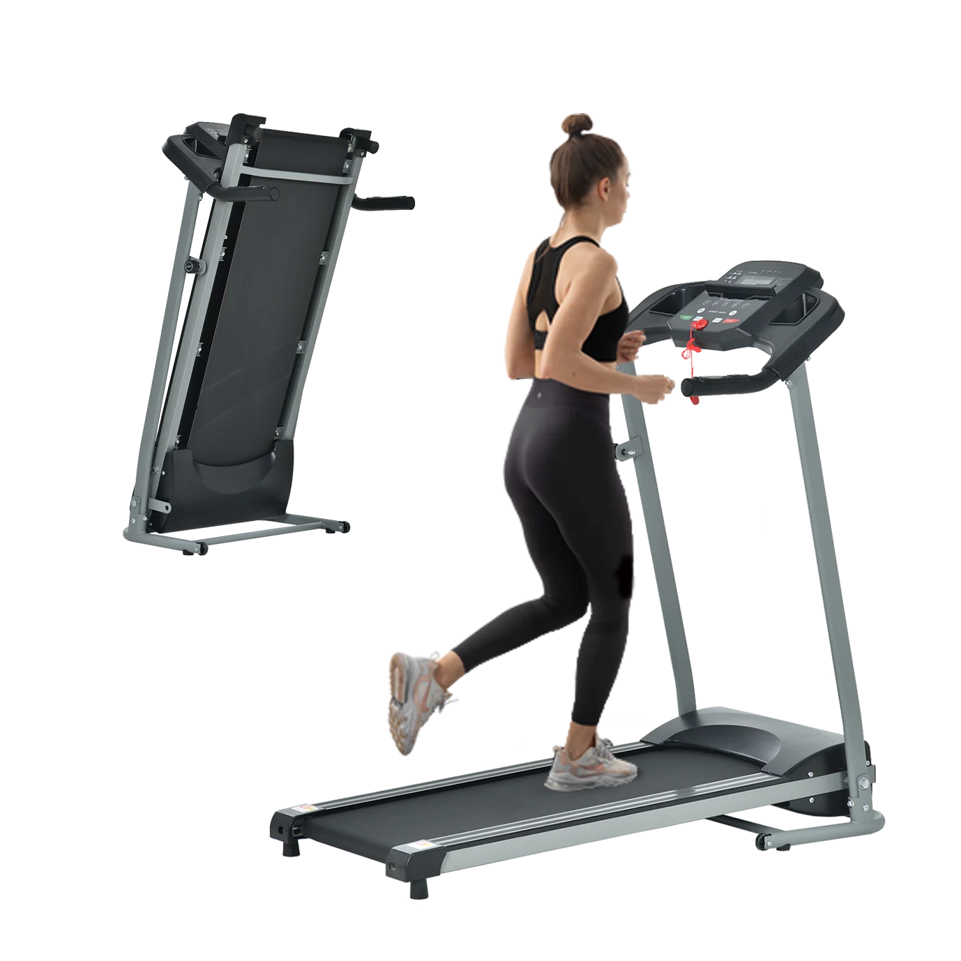 Stock Ready To Ship Electric Foldable Treadmill Easy Installation Assemble Portable Walking Motorized Folding Treadmill 2025