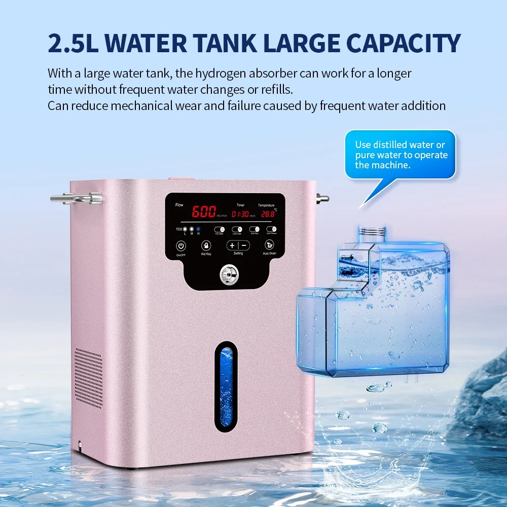 Suyzeko Hydrogen Inhalation Machine 600ml Hydrogen Water Generator H2 Molecular Inhaler Relaxation Therapy Home Care 2024 Gift