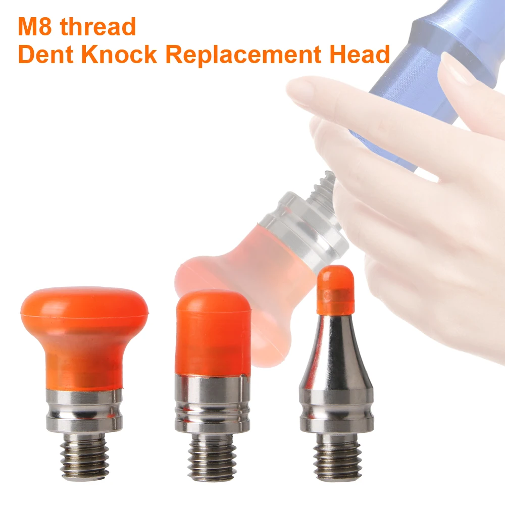 Universal Dent knock head Paintless Car Dents Removal Tools Car Body Dent Repair Hammer Replacement Head M8 thread diameter 3pcs