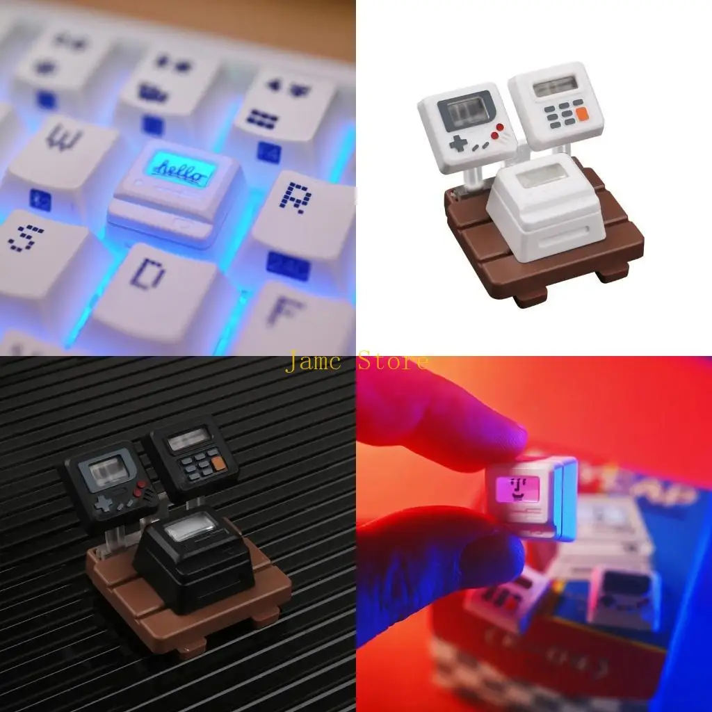 LX0B Retro Keycaps for Esc for Key Tab for Key Light Transmission Keycaps for Mechanical Backlit Keyboard Pers