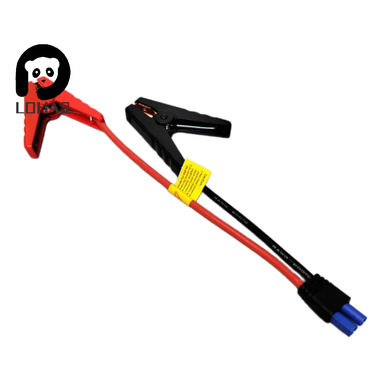 12V Auto Battery Jump Start Cable with EC5 Connector & Alligator Clamps, Single Piece