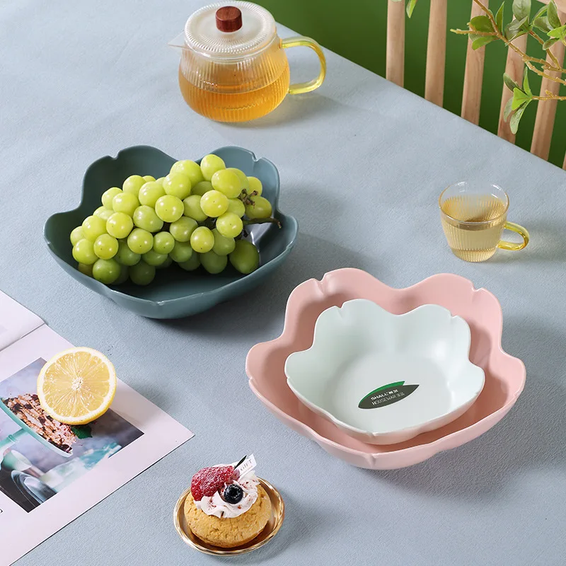 Sakura Fruit Plate Melamine Snack Tea Treat Fruit Bowl Luxury Light European Style Seed Nut European Fruit Plate - view 2